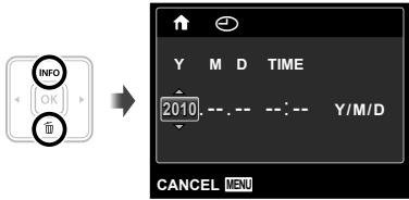 OLYMPUS T-100 - Use  to select the year for [Y]. - 1