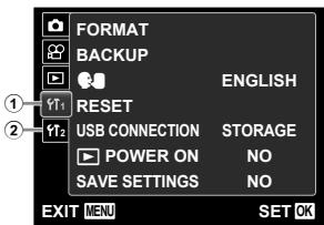 OLYMPUS T-100 - Menus for Other Camera Settings - 1