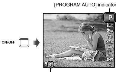OLYMPUS T-100 - Press the ON/OFF button to turn on the camera. - 1