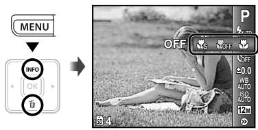 OLYMPUS T-100 - Select the macro option in the shooting function menu. - 1