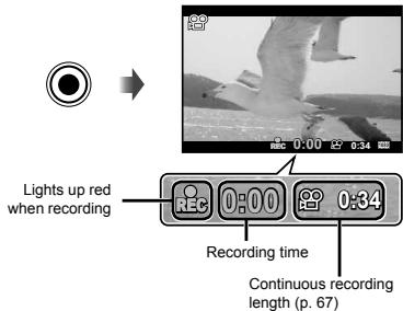 OLYMPUS TG-1 - Press the Ⓞ button to start recording. - 1