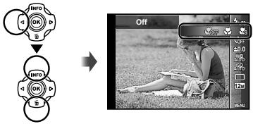 OLYMPUS TG-1 - Select the macro option in the function menu. - 1