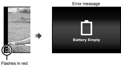 OLYMPUS TG-1 - When to charge the batteries - 1