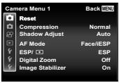 OLYMPUS TG-1 - Press the MENU button. - 1