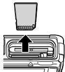 OLYMPUS TG-1 - To remove the card - 2
