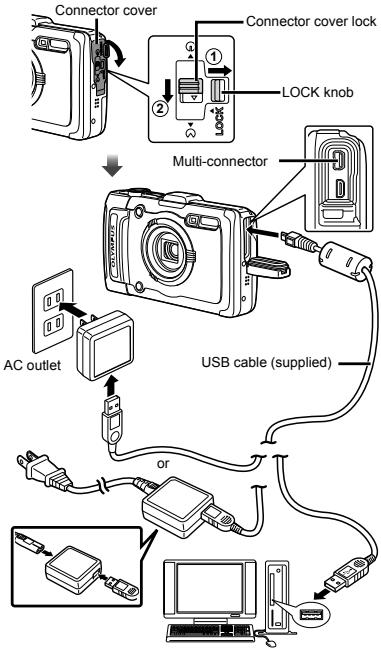 OLYMPUS TG-1 - Connecting the camera - 1