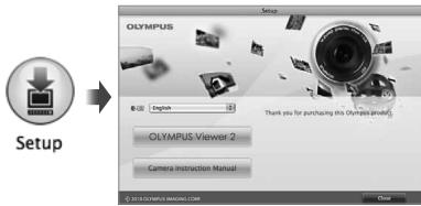 OLYMPUS TG-1 - Insert the supplied CD in a CD-ROM drive. - 1