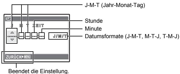 OLYMPUS Μ 790 SW - Informationen zum Einstellbildschirm für Datum und Uhrzeit - 1