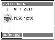 OLYMPUS Μ 790 SW - ZEITZONEN Einstellen des Datum und der Zeit in einer anderen Zeitzone - 1