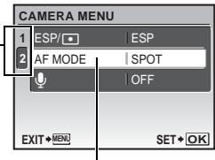 OLYMPUS Μ 850 SW - Using the menus - 3