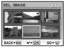 OLYMPUS Μ 850 SW - Erase selected pictures/Erase all pictures - 1