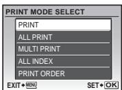 OLYMPUS Μ 850 SW - In the [PRINT MODE SELECT] screen, press MENU. - 1