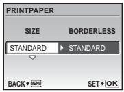 OLYMPUS Μ 850 SW - Setting the print paper - 1