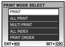 OLYMPUS Μ-550WP - Use 🔒 to select [PRINT], and press the OK FUNC button. - 1