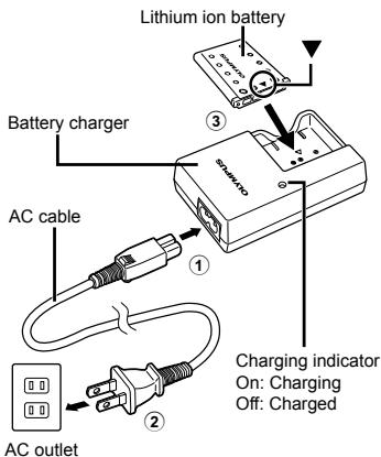 OLYMPUS Μ-550WP - Example: AC cable type battery charger - 1