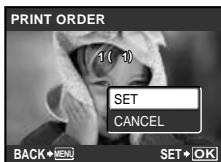 OLYMPUS Μ-550WP - Use 🔒 to select [PRINT ORDER], and press the OK FUNG button. - 4