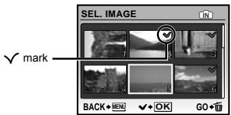 OLYMPUS Μ-550WP - To individually select and erase images [SEL. IMAGE] - 1