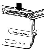 OLYMPUS Μ-550WP - To remove the xD-Picture Card - 1