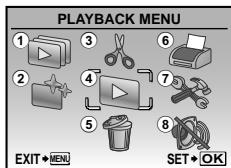 OLYMPUS Μ-550WP - Menus for Playback, Editing, and Printing Functions - 3