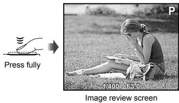 Press fully 1300 F3.0 Image review screen
