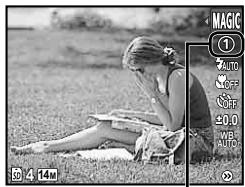 OLYMPUS Μ-7030 - Use ◀▶ to select the desired effect and then press the Ⓞ button to set. - 1