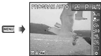 PROGRAM AUTO P AUTO AUTO OFF OFF 0.0 WB AUTO ISP AUTO 4 14M