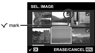 SEL. IMAGE ✓ mark ✓ OK ERASE/CANCEL MEN