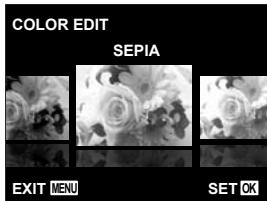 COLOR EDIT SEPIA EXIT MENU SET OK