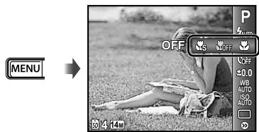 OLYMPUS Μ-7030 - Select the macro option in the shooting function menu. - 1