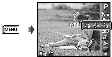 OLYMPUS Μ-7030 - Select the self-timer option in the shooting function menu. - 1