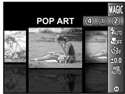 POP ART MAGIC AUTO OFF OFF +0.0 USB AUTO
