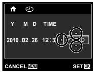 Y M D TIME 2010.02.26 12:3 CANCEL ⬤️ SET OK