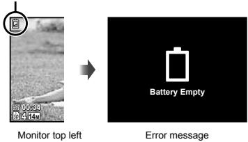 OLYMPUS TG-320 - When to charge the batteries - 1