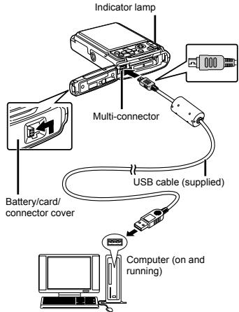 OLYMPUS TG-320 - Connecting the camera - 1