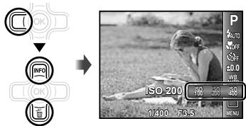 OLYMPUS TG-320 - Select the ISO setting option in the shooting function menu. - 1