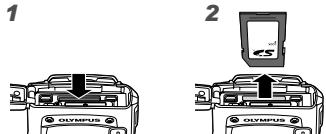 OLYMPUS TG-320 - To remove the SD/SDHC/SDXC memory card and Eye-Fi card - 1
