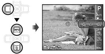 OLYMPUS TG-320 - Select the self-timer option in the shooting function menu. - 1