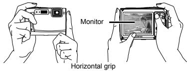 OLYMPUS TG-320 - Hold the camera and compose the shot. - 1