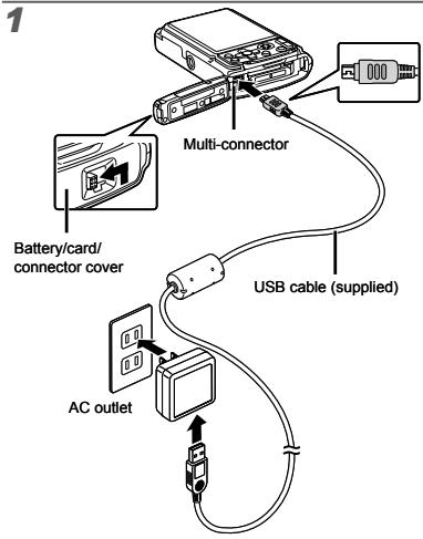 OLYMPUS TG-320 - Example: USB-AC adapter with an AC cable - 1