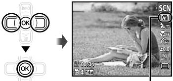 OLYMPUS TG-320 - Use ◀▶ to select the mode and then press the Ⓞ button to set. - 1