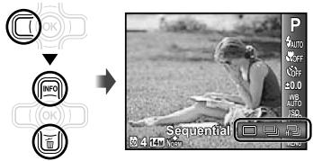 OLYMPUS TG-320 - Select the drive option in the shooting function menu. - 1
