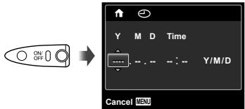 OLYMPUS TG-320 - Press the ON/OFF button to turn on the camera. - 1
