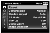 OLYMPUS TG-820 - Press the MENU button. - 1