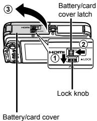 OLYMPUS TG-820 - Inserting the battery and card - 2