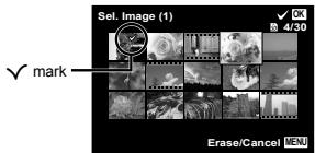 OLYMPUS TG-820 - To individually select and erase images [Sel. Image] - 1