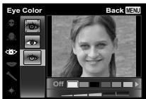 OLYMPUS TG-820 - Use ◀▶ to select the retouching setting, and press the Ⓞ button to set. - 3