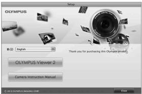 OLYMPUS TG-820 - Insert the supplied CD in a CD-ROM drive. - 2