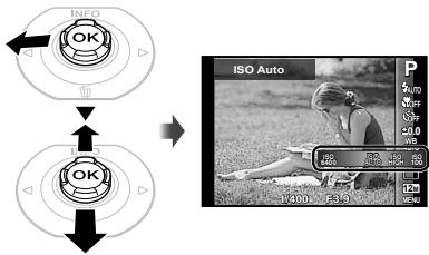 OLYMPUS TG-820 - Select the ISO setting option in the function menu. - 1