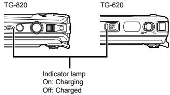 OLYMPUS TG-820 - Charging the battery with the included USB-AC adapter - 2