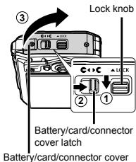 OLYMPUS TG-820 - Inserting the battery and card - 1